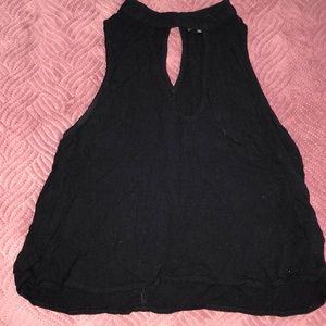 Choker v-neck flows crop